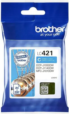 Immagine prodotto di Brother - Cartuccia d'inchiostro LC-421C blu | 5 pezzi