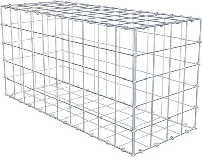 Produktbild von Gabione 100 cm x 50 cm x 40 cm (L x H x T), Maschenweite 10 x 10 cm, Spiralring