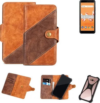 Produktbild von K-S-Trade Handy-Hülle Schutz-Hülle Bookstyle Case Wallet-Case kompatibel mit Wiko Sunny 3 Plus Handy Cover Bumper Kantenschutz Smartphone