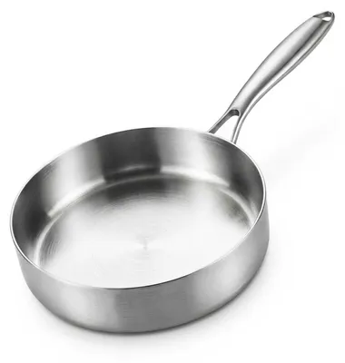 Bratpfanne Edelstahl 20 cm, beschichtungsfrei, für alle Herdarten