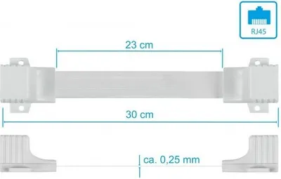 Immagine prodotto di Good Connections RJ45 Fensterdurchführung weiß 30cm