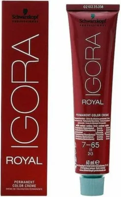 Produktbild von Schwarzkopf Igora Royal, Blond, 7-65, Medium Blonde Chocolate Gold, Frauen, 60 ml, Tube