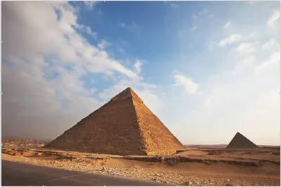Produktbild von Wallario Wandbild Alte Pyramide in Ägypten, Größe: 61 x 91,5 cm, Poster mit rahmenlosen Bildhalter