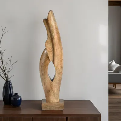 Produktbild von riess-ambiente Massive Design Skulptur AMARA 45cm natur Mangoholz Dekoration Deko