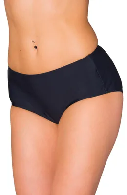 Produktbild von Aquarti Damen Bikinihose mit Mittelhohem Bund , Farbe: Schwarz, Größe: 42