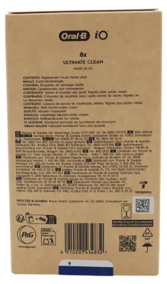 Obrázok produktu pre Nasadzovacie kefky Oral-B iO Ultimate Cleaning 8ks FFU čierne