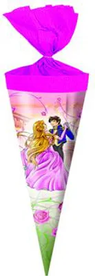 Produktbild von Schultüte / Zuckertüte / Länge: 25cm / rund / "Prinzenpaar"