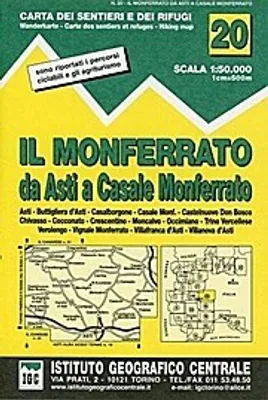 Obrázek produktu pro IGC Italien 1 : 50 000 Wanderkarte 20 Il Monferrato