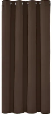 Image de Rideaux occultants à œillets, anti-lumière, isolants thermiquement, 138x132 cm, couleur marron, 1 pièce