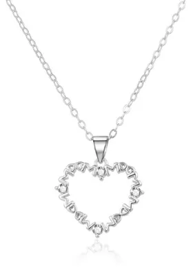 Produktbild von Romantic silver necklace with zircons AGS1239 / 47