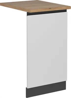 Zdjęcie produktu dla Panel przedni zmywarki Vicco R-Line Biały 45 cm J-Shape, BP Dąb, Model 55113
