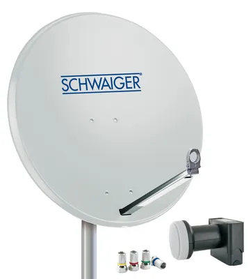 Produktbild von Satellitenanlage Set Hellgrau Aluminium 75 cm