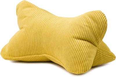 Produktbild von GÖZZE Capri Lesekissen weiches pflegeleichtes Lesekissen in Feincord-Optik mit Synthetikfüllung Senf Gelb 40 x 25 cm