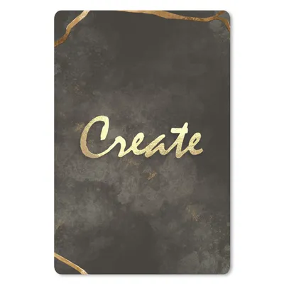 Produktbild von MuchoWow® Mauspad Mousepad Zitat - Kreativ - Gold - Schwarz 18x27 cm - Mousepads - Maus Mat - Pad - Mausunterlage