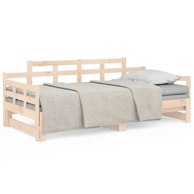 Obrázek produktu pro Výsuvná postel masivní borovice 2x (80 x 200) cm