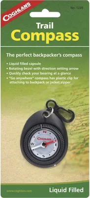 Produktbild von Kleiner Trail Kompass flüssigkeitsgefüllt mit verstellbarer Rosette für Rucksack & Reißverschluss