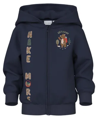 Obrázek produktu pro NAME IT, chlapecká mikina s kapucí, model Nmmvoltinus, barva tmavě modrá (navy), velikost 98