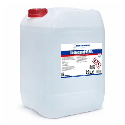 Produktbild von Ravensberger Chemie Isopropanol 99,9 % – hochreiner Alkohol zum Reinigen & Entfetten, rückstandsfrei, Lösemittel für Industrie & Werkstatt - 20 Liter