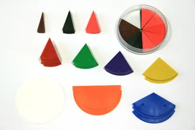 Produktbild von Bruchrechenteile rund - 10 Vollkreisteilungen - 10cm Dm