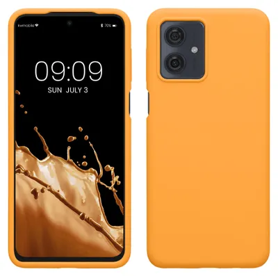 Produktbild von kwmobile Handyhülle für Motorola Moto G54 5G Hülle - Case Silikon - Kabelloses Laden - Schutzhülle Cover in Fruity Orange