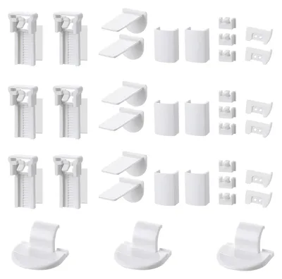 Productafbeelding van Set met 36 Plisseeklemmtragers voor raamdecoratie zonder boren