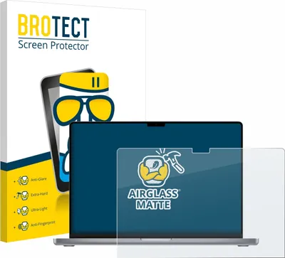 Produktbild von BROTECT Entspiegelungs Schutzglas für Apple MacBook Pro 16" 2023 Schutzfolie Panzer Folie Glas Display Schutz matt