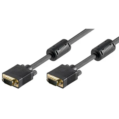 Produktbild von Videokabel SVGA (D-Sub) M - SVGA (D-Sub) M, 3m, vergoldete Stecker, schwarz, Blisterlogo
