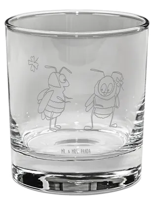 Produktbild von Mr. & Mrs. Panda Tumbler Hummeln Kleeblatt - Transparent - Geschenk, Lustige Sprüche, Glas, Whiskyglas, Spruch Positiv, Biene Deko, Old Fashioned, Whiskey, glücklich sein