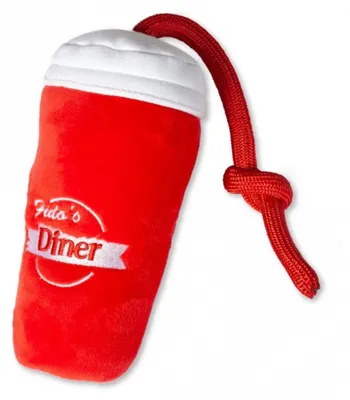 Produktbild von Karlie Milchshake - Hundespielzeug - Plüsch - Rot - 21x8x8 cm