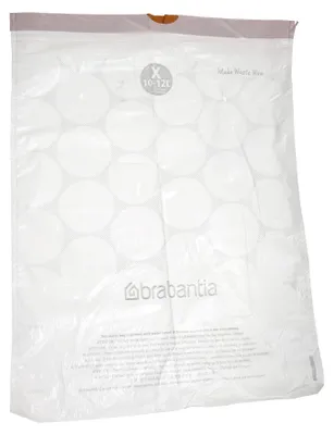 Produktbild von Brabantia 116728, 12 l, Weiß, Hart-Polyethylen (HDPE), 490 mm, 355 mm, 20 Stück(e)