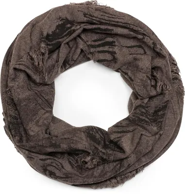 Produktbild von styleBREAKER Loop Schal gemustert im Destroyed Vintage used Look, Schlauchschal, Tuch, Uni 01016150