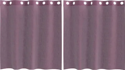 Produktbild von vidaXL Voile Vorhänge mit Ösen 2 Stk. Lila 140x140 cm