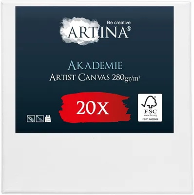 Produktbild von Artina Keilrahmen Leinwand Akademie, 30x40cm, 20er Set