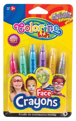 Produktbild von Gesichtsbemalung COLORINO 6St. metallisch