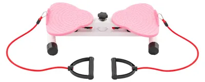 Produktbild von Twist-Board - Trainingsgerät - Mit Widerstandsbändern - Ganzkörpertraining - Für das Homegym - Taille und Bauch - Pink