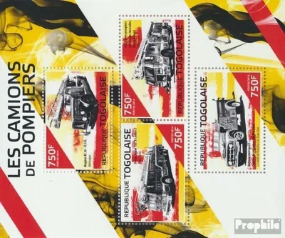 Produktbild von Briefmarken Togo 2014 Mi 6056-6059 Kleinbogen (kompl. Ausgabe) postfrisch Feuerwehrauto