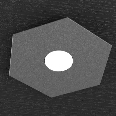 Produktbild von Toplight Hexagonal Deckenleuchte Hexagon 1-flammig mit GX53 Fassung, anthrazitfarbene Struktur, modernes Design 25x29x3cm