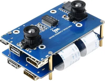 Produktbild von Binokularkameramodul für Raspberry Pi CM4 mit Schnittstellenerweiterung