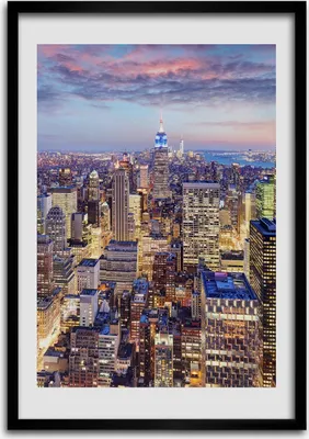 Produktbild von Bild - Bilderrahmen - Foto - 70 cm x 100 cm - MDF - Rahmen - Wandkunst - New York