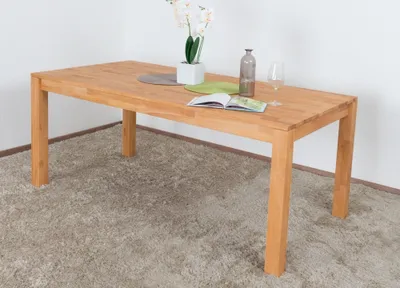 Produktbild von Esstisch Wooden Nature 418 Kernbuche massiv geölt - 180 x 90 cm (B x T)