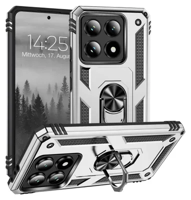 Produktbild von Armor Outdoor Handyhülle für Xiaomi 14T Handy Panzer Case Cover Schutzhülle Farbe: Silber