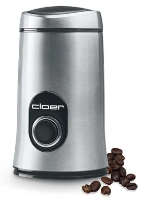 Produktbild von Cloer 7579 Elektrische Kaffeemühle, 150 W, für bis zu 50 g Kaffeebohnen, mattiertes Edelstahlgehäuse