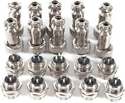 Imagen del producto de Conector hembra y macho de metal, tipo enchufe de aviación GX12, 3 pines, 12 mm