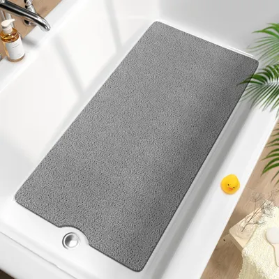 Obrázok produktu pre Omgoods – Protiskĺzacia podložka pod vaňu, 101 x 51 cm, sivá