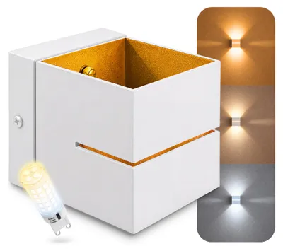Produktbild von SSC-LUXon KOURA Wandleuchte innen weiß-gold Up & Down G9 LED