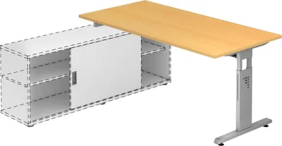 Zdjęcie produktu dla Stół biurko Anbauschreibtisch OSE16, wymiary 160 x 80 cm