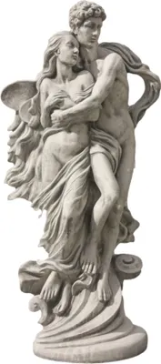 Produktbild von Schöne Figur Romeo und Julia aus Steinguss perfekt für den Garten die Terrasse oder den Vorgarten ist Frostfest Witterungsbeständig und Neu 105cm H, PO-2096