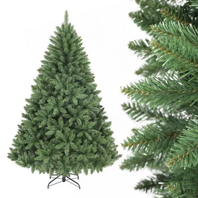 Produktbild von Salcar Künstlicher Weihnachtsbaum 210 cm Nordmanntanne Tannenbaum 1066 Spitzen Naturgetreuer mit Klappsystem