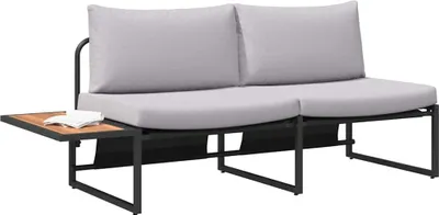 Obrázek produktu pro vidaXL Zahradní pohovka s polštáři hnědá 200,5 x 70 x 85,5 cm kovová