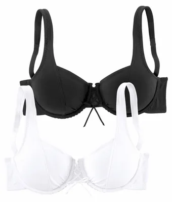 Produktbild von petite fleur by Lascana Dekolleté-BH , Dirndl-BH, Bügel-BH weiß+schwarz Größe 75 Cup D
